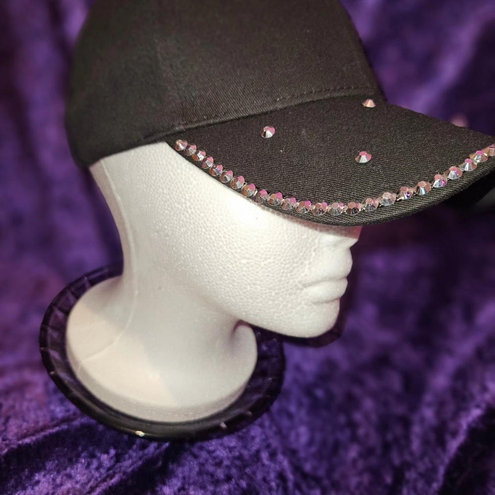 Black Cap with Rhinestones